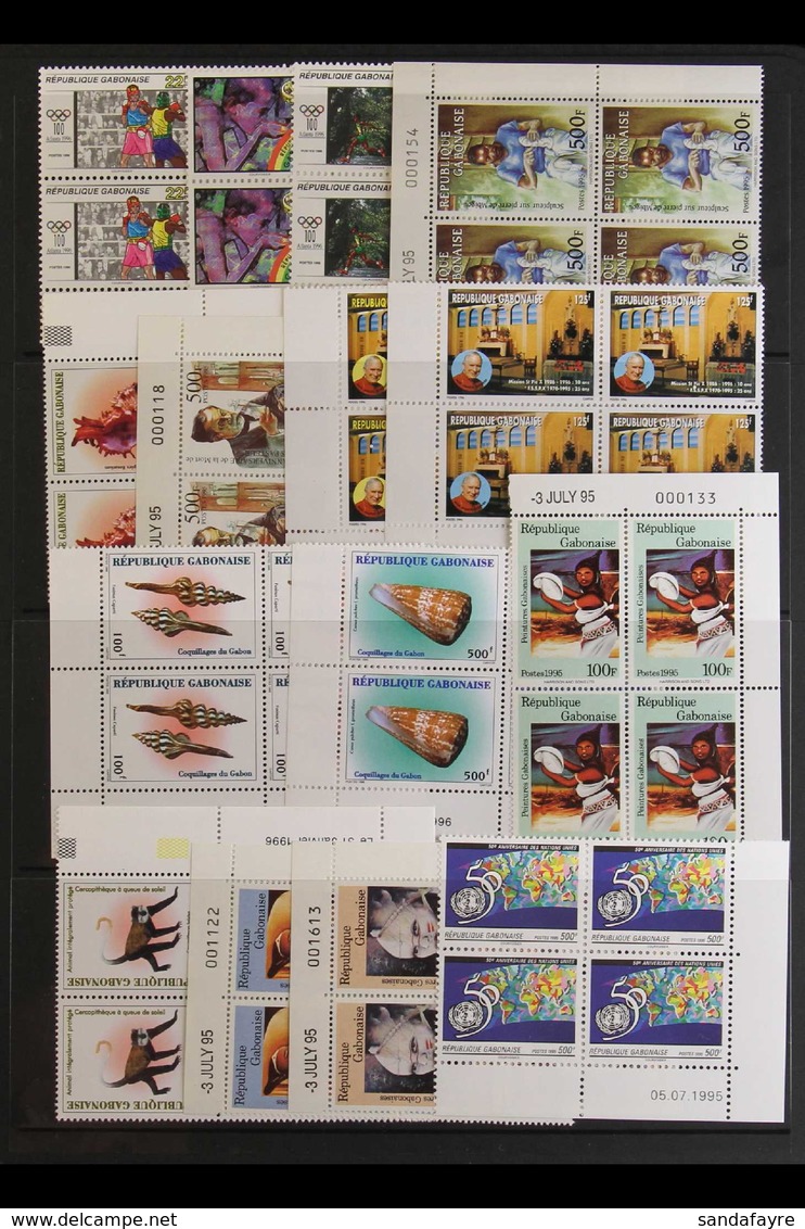 1963-2002 NEVER HINGED MINT BLOCKS OF FOUR Delightful All Different Collection Of Postage Issues And Officials, All In N - Andere & Zonder Classificatie