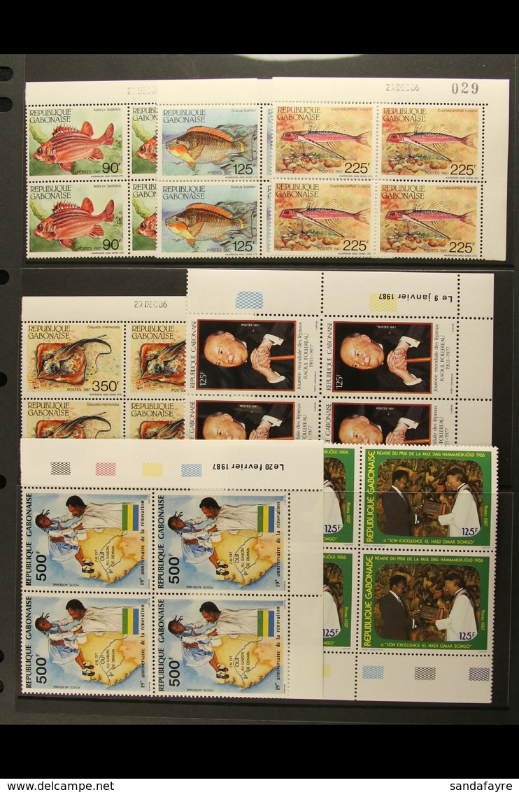1987 YEAR SET - NHM BLOCKS OF 4 A Complete Run, Mostly As Corner Date Blocks Of 4, SG 972/88 (no Miniature Sheets), Supe - Andere & Zonder Classificatie