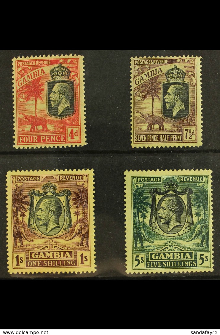 1922 MCA Watermark Set, SG 118/21, Fine Mint (4 Stamps) For More Images, Please Visit Http://www.sandafayre.com/itemdeta - Gambia (...-1964)