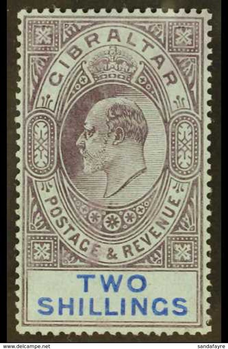 1906-11 2s Purple & Bright Blue On Blue, Wmk MCA, SG 72, Superb Mint, Barest Trace Of A Hinge Mark! For More Images, Ple - Gibilterra