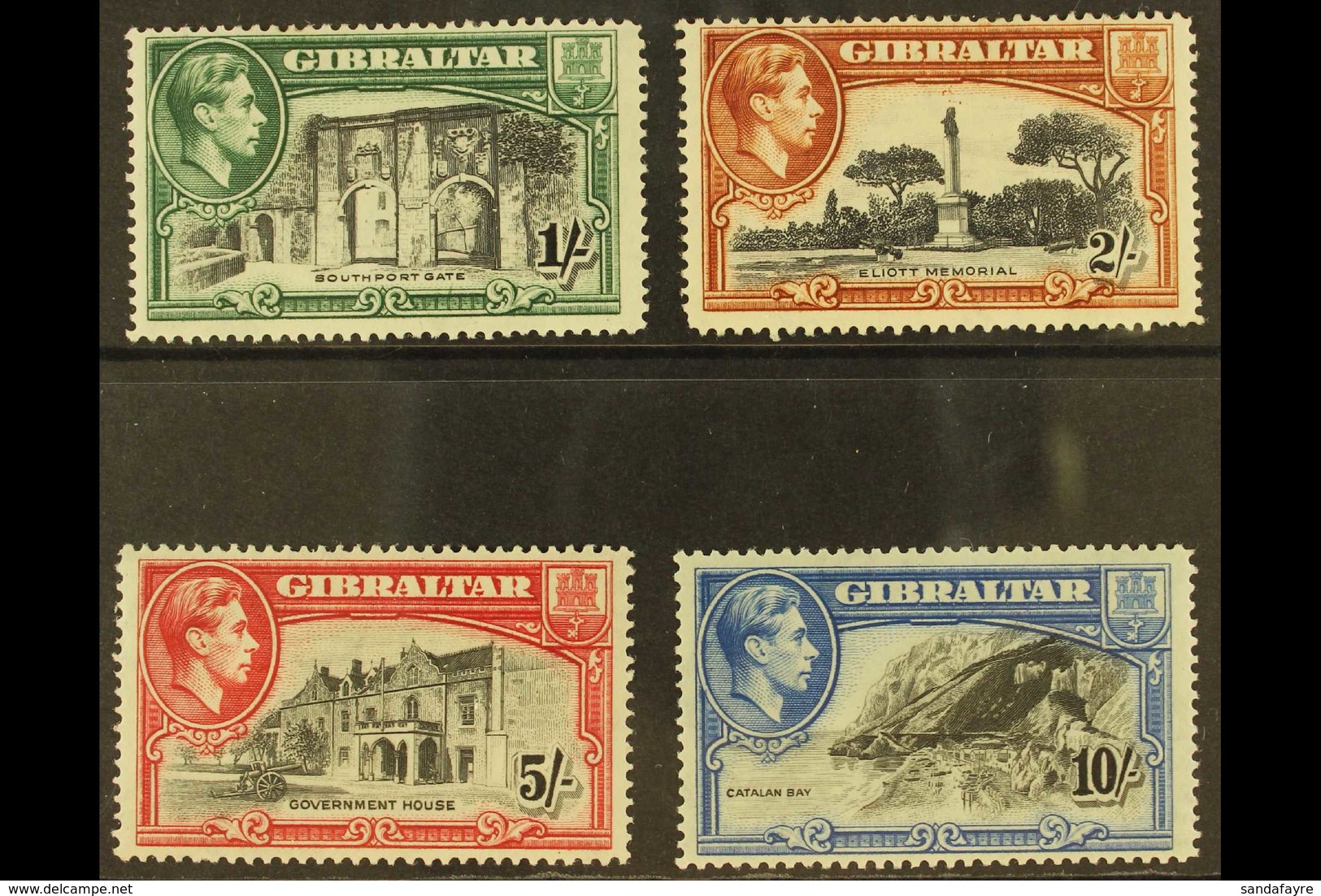 1938 Perf. 14 1s To 10s, SG 127/130, Fine Mint, Cat £280. (4) For More Images, Please Visit Http://www.sandafayre.com/it - Gibraltar