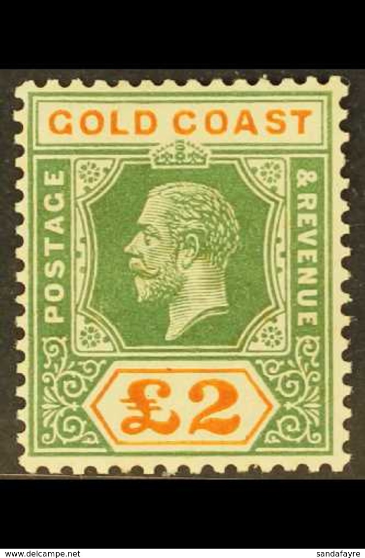 1921-24 £2 Green And Orange, SG 102, Mint With Good Colours, Slightly Toned Gum. For More Images, Please Visit Http://ww - Goudkust (...-1957)