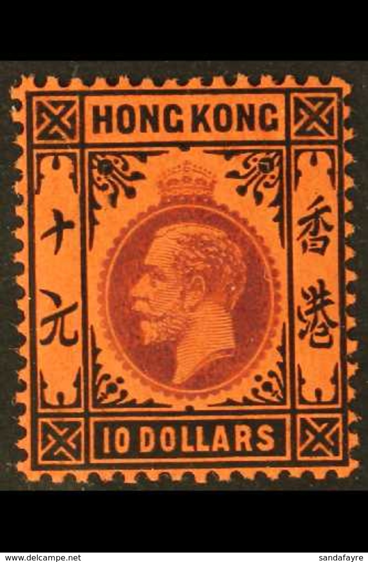 1912 $10 Purple And Black / Red, Wmk Mult Crown CA, SG 116, Mint Lightly Hinged. Superb. For More Images, Please Visit H - Andere & Zonder Classificatie