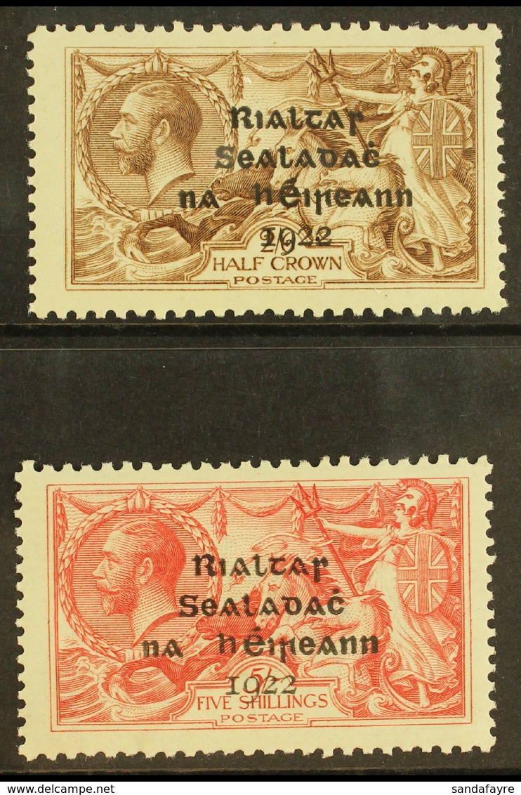 1922 DOLLARD 2s6d And 5s Seahorses, SG 17 & 19, Fine Mint. (2) For More Images, Please Visit Http://www.sandafayre.com/i - Other & Unclassified