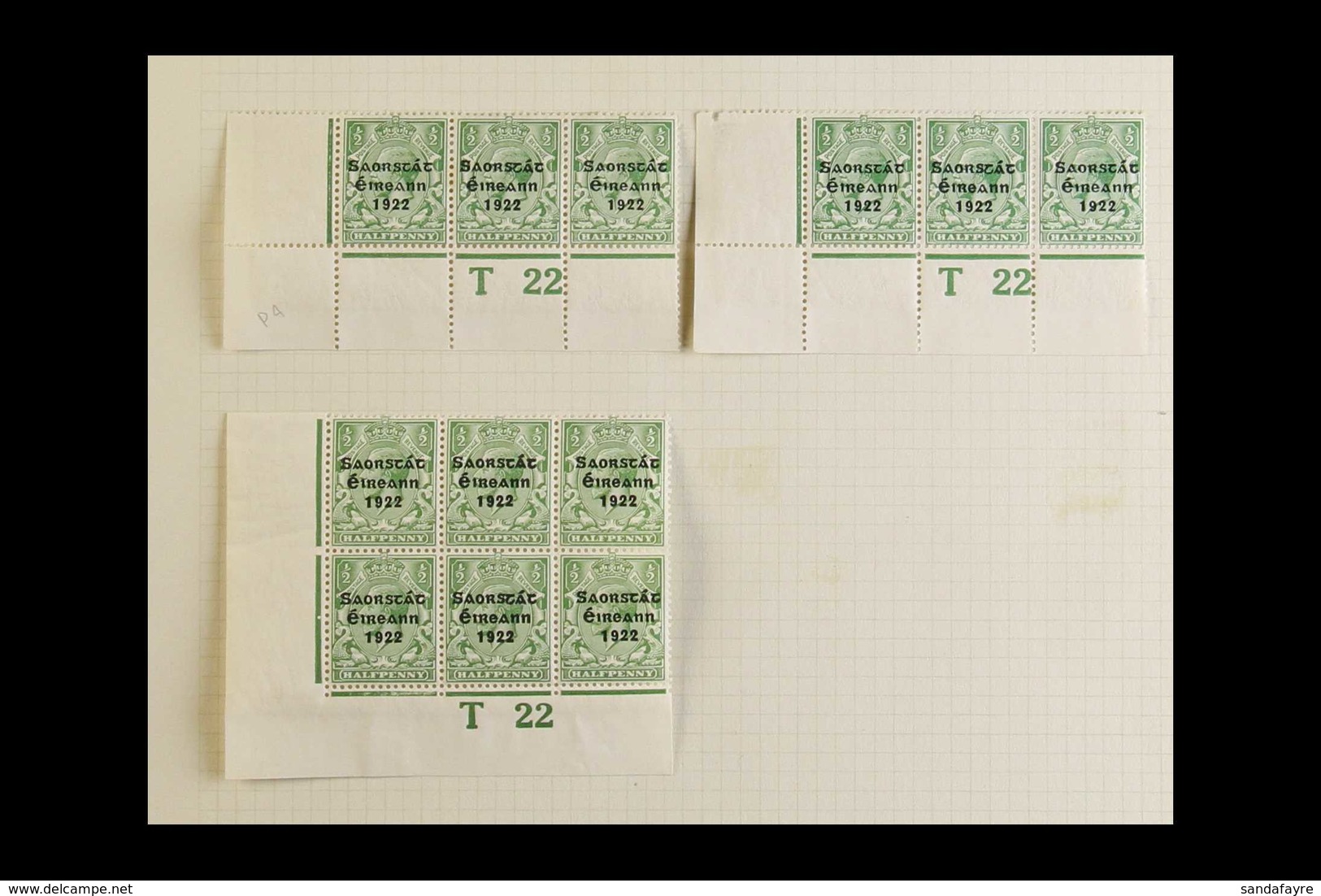 1922-23 THOM SAORSTAT CONTROLS COLLECTION A Very Fine Mint Collection With Many Singles, Strips Three Or Blocks Of Six T - Andere & Zonder Classificatie