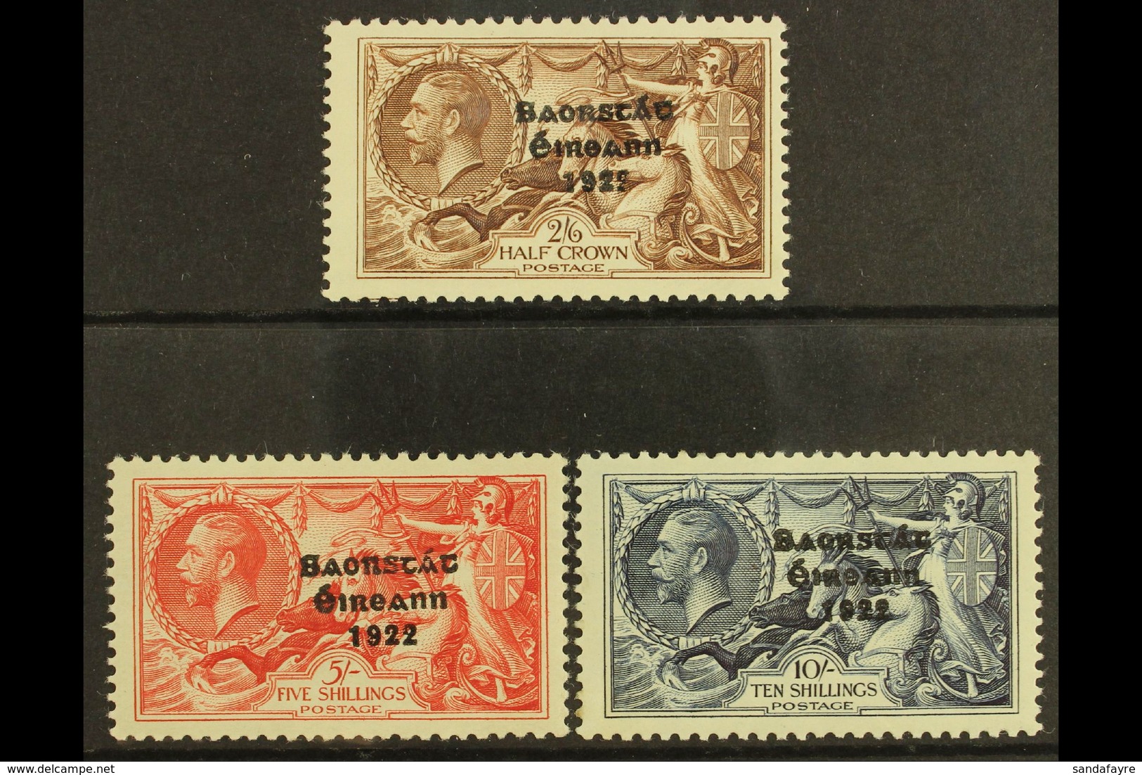 1935 2s6d, 5s, And 10s "Re-engraved Seahorses" Of Great Britain Complete Set, SG 99/101, Fine Mint. (3 Stamps) For More  - Andere & Zonder Classificatie