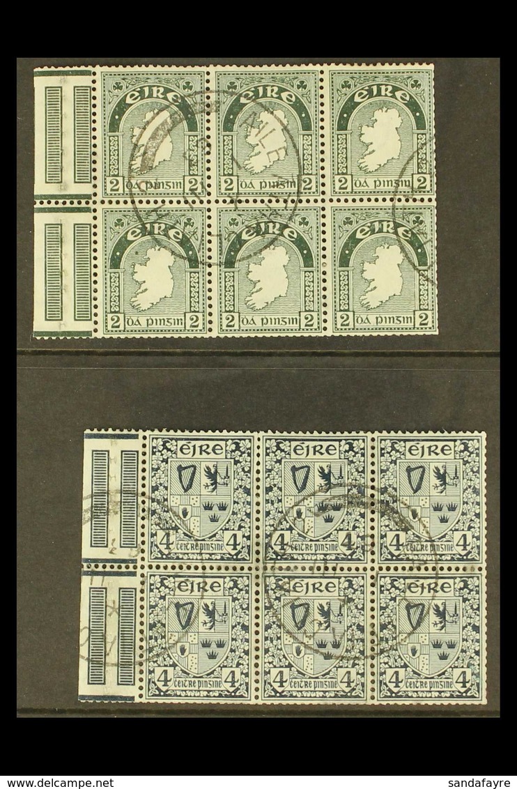 1940-68 BOOKLET PANES 2d Grey-green & 4d Slate Blue "INVERTED WATERMARK" Booklet Panes With Binding Margins (Hib HP10wa  - Other & Unclassified