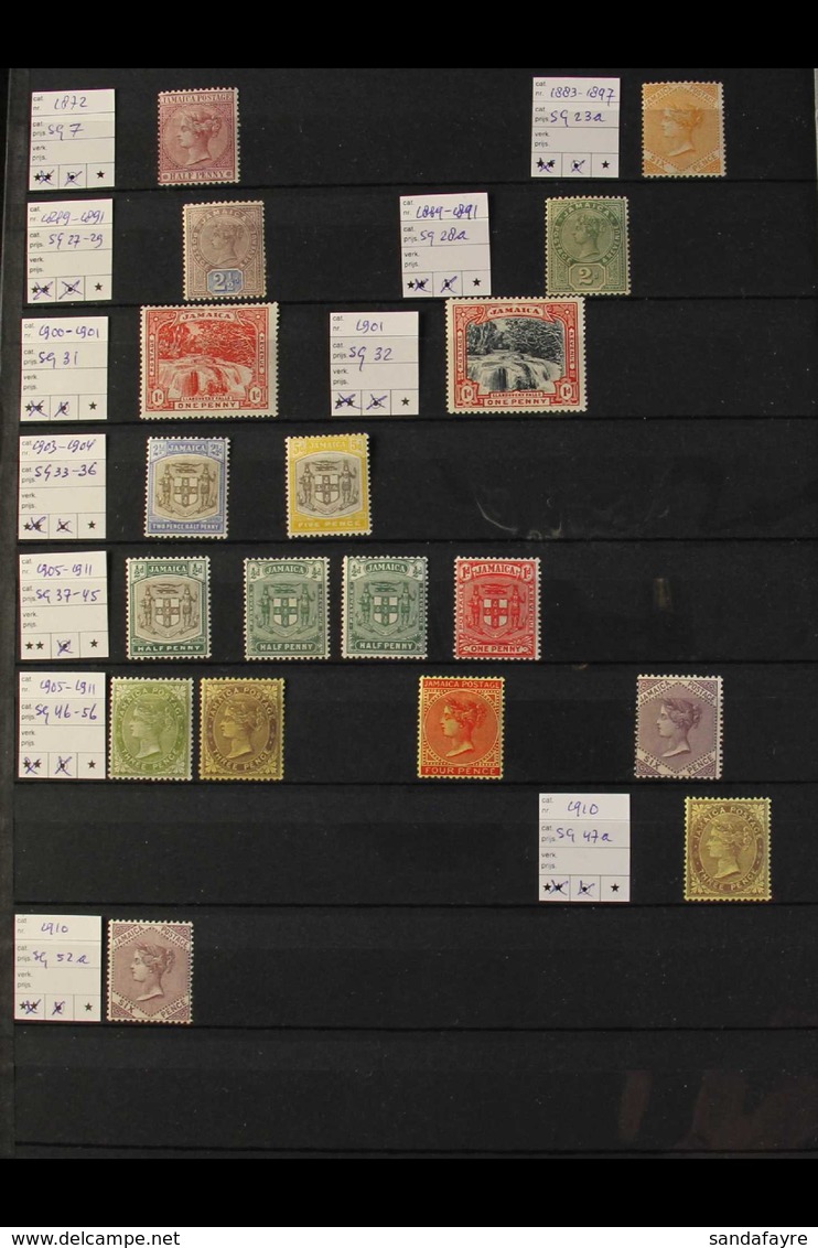 1872-1970 FINE MINT / NEVER HINGED MINT COLLECTION Presented On Stock Pages, We See 1903-4 2½d & 5d, 1905-11 Few Arms, P - Jamaica (...-1961)