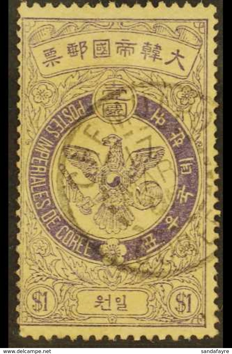 1903 1wn Lilac On Pale Lilac, SG 61, Very Fine Used. For More Images, Please Visit Http://www.sandafayre.com/itemdetails - Korea (...-1945)