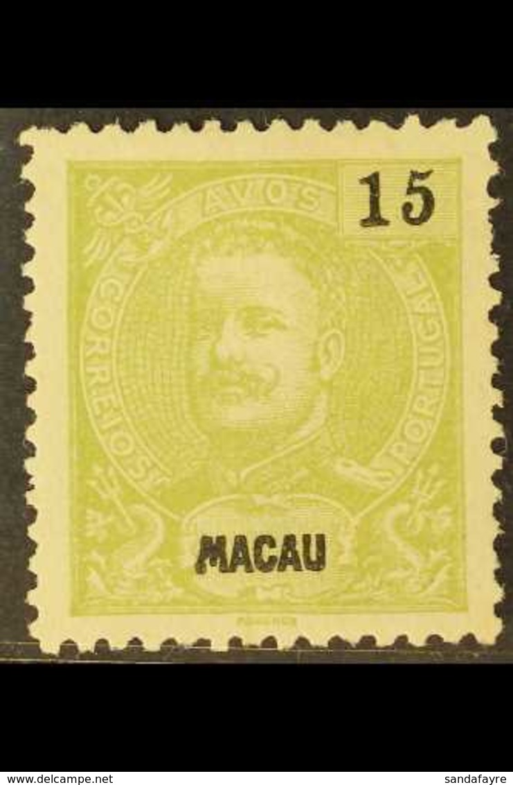 1898 15a Pale Green Olive, SG 123,  Mint With One Missing Perf, No Gum As Issued. For More Images, Please Visit Http://w - Andere & Zonder Classificatie