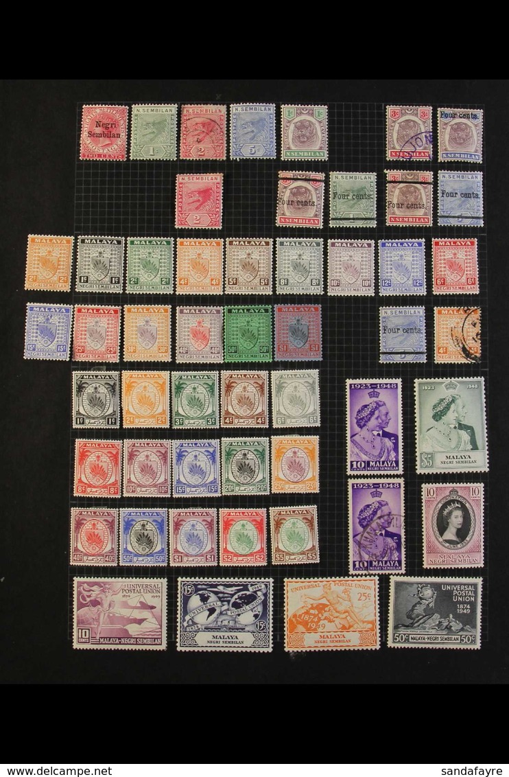 NEGRI SEMBILAN Mostly MINT COLLECTION, Incl. (all Mint) 1891-4 Set,  1935-41 Most Values To $1, 1948 Royal Silver Weddin - Andere & Zonder Classificatie