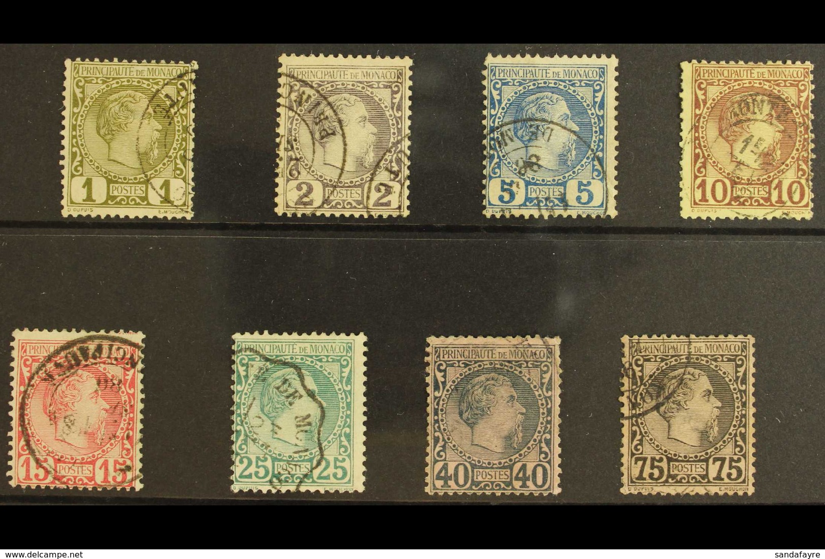 1885 Prince Charles III Set To 75c, Yvert 1/8, Good To Fine Used. (8 Stamps) For More Images, Please Visit Http://www.sa - Andere & Zonder Classificatie