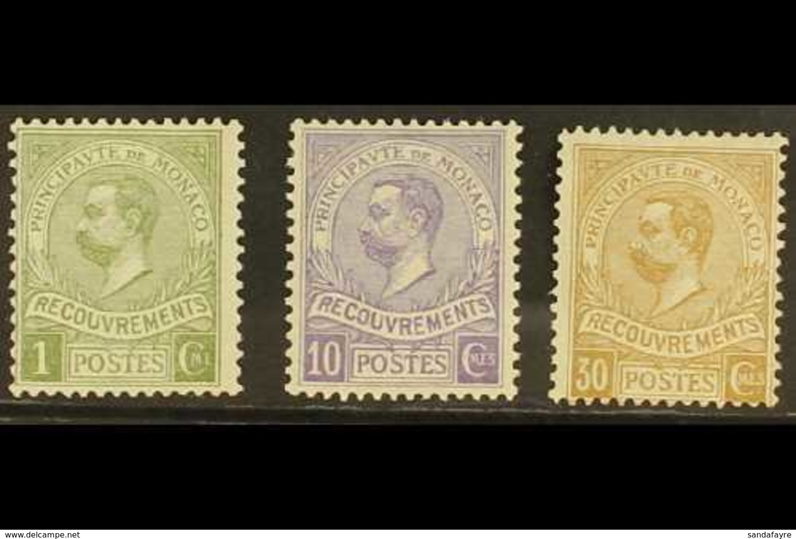 POSTAGE DUES 1910 Complete Set (Yvert 8/10, SG D36/38), Fine Mint, Fresh. (3 Stamps) For More Images, Please Visit Http: - Other & Unclassified