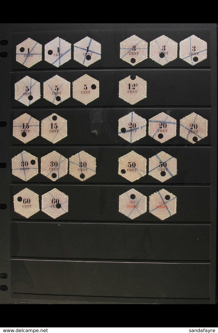 TELEGRAPH STAMPS 1877-1903 FINE USED SELECTION On A Stock Page, Inc 1877-1903 1c (x3), 3c (x3), 5c (x3), 12½c, 15c (x2), - Altri & Non Classificati