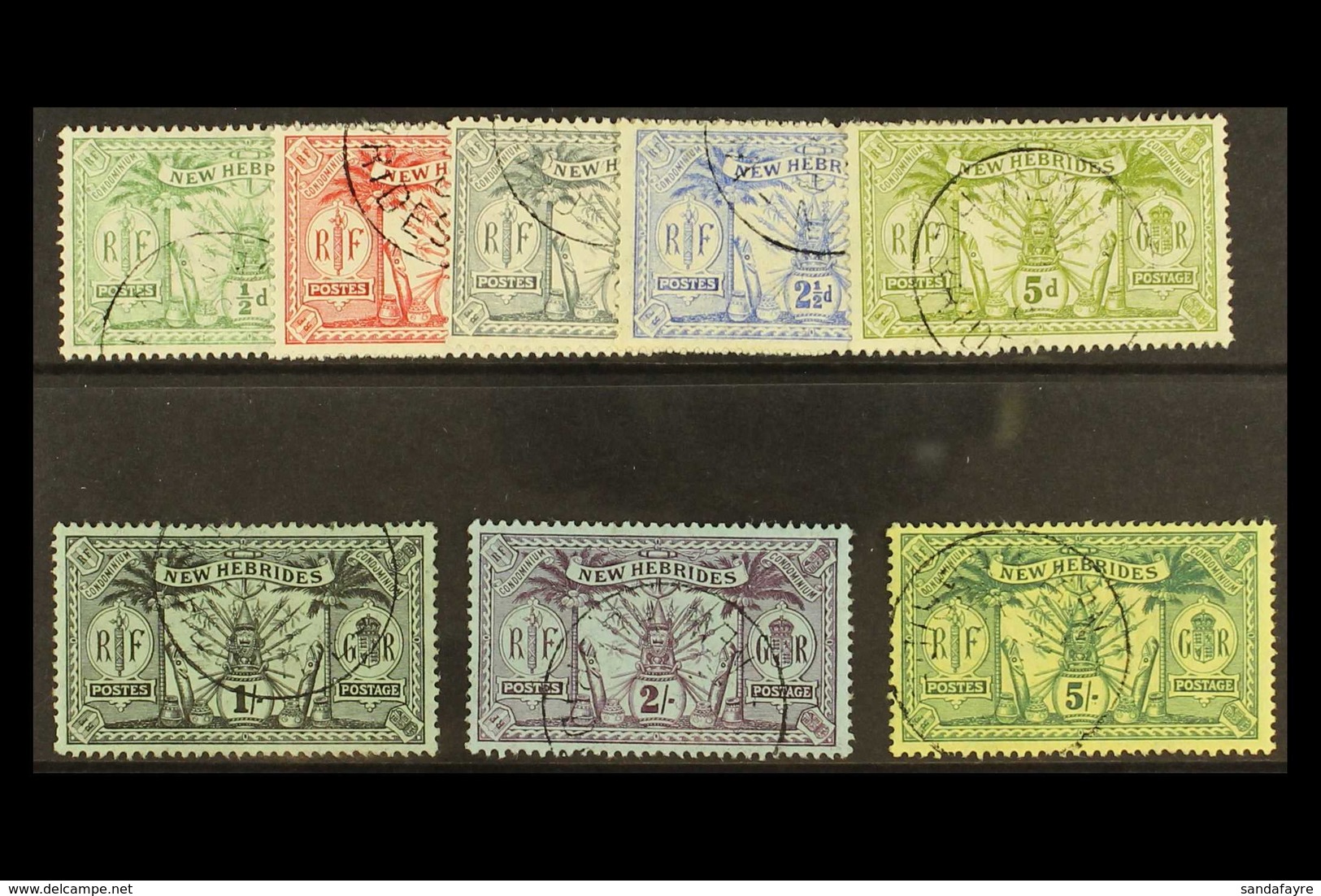 ENGLISH 1911 Set (less 6d), SG 18/28, Fine Cds Used. (8 Stamps) For More Images, Please Visit Http://www.sandafayre.com/ - Other & Unclassified