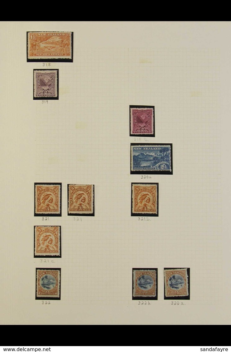 1902 - 07 PERF 14 PICTORIAL ISSUE Fresh Mint Selection Of Shades To 5s Mt. Cook Including 1½d, 2d Purple (2), 2½d, 3d Bi - Andere & Zonder Classificatie