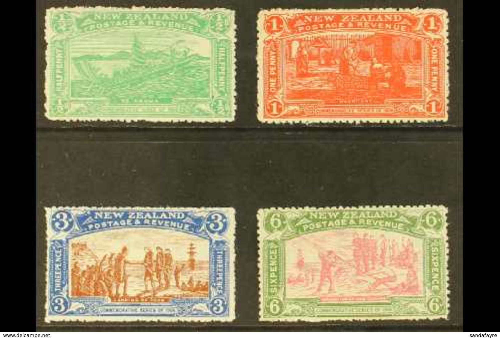 1906 Christchurch Exhibition Set Complete, SG 370/3, Mint Lightly Hinged And UNUSUALLY WELL- CENTERED With Excellent Fre - Andere & Zonder Classificatie