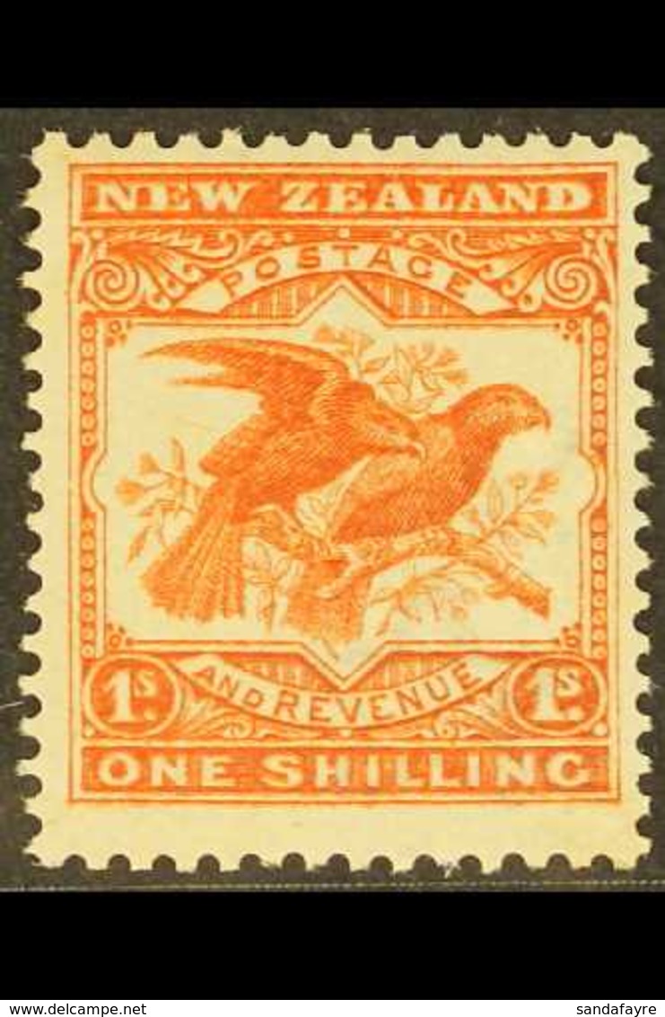 1907-08 1s Deep Orange- Brown Perf 14x15 Reduced Birds Design, SG 385a, Never Hinged Mint. Extremely Scarce In This Cond - Andere & Zonder Classificatie