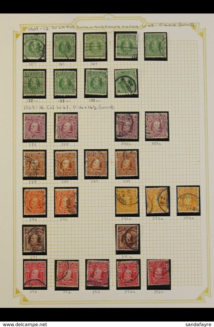 1909 - 1916 Ed VII FINE USED COLLECTION Clean And Attractive Used Collection Well Written Up To Show The Various Perfs,  - Andere & Zonder Classificatie