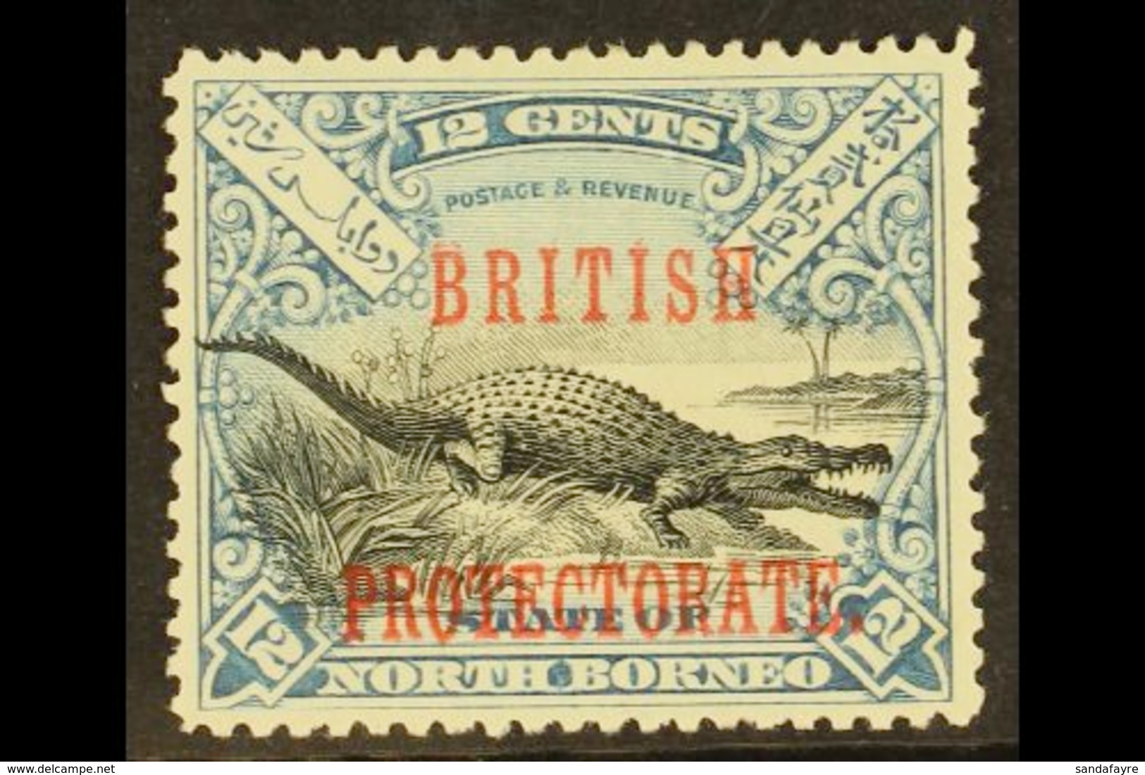 1901-05 12c Black And Dull Blue With "BRITISH PROTECTORATE" Opt, SG 135, Fine Mint. For More Images, Please Visit Http:/ - Noord Borneo (...-1963)