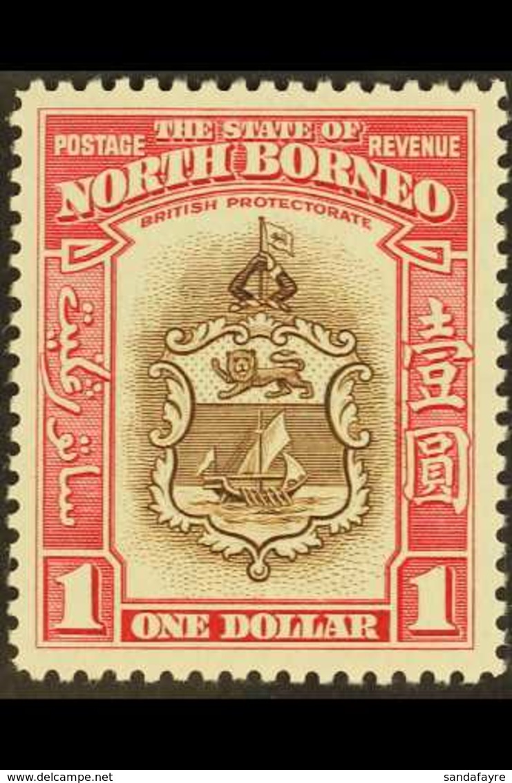 1939 $1 Brown & Carmine, SG 315, Never Hinged Mint For More Images, Please Visit Http://www.sandafayre.com/itemdetails.a - Noord Borneo (...-1963)