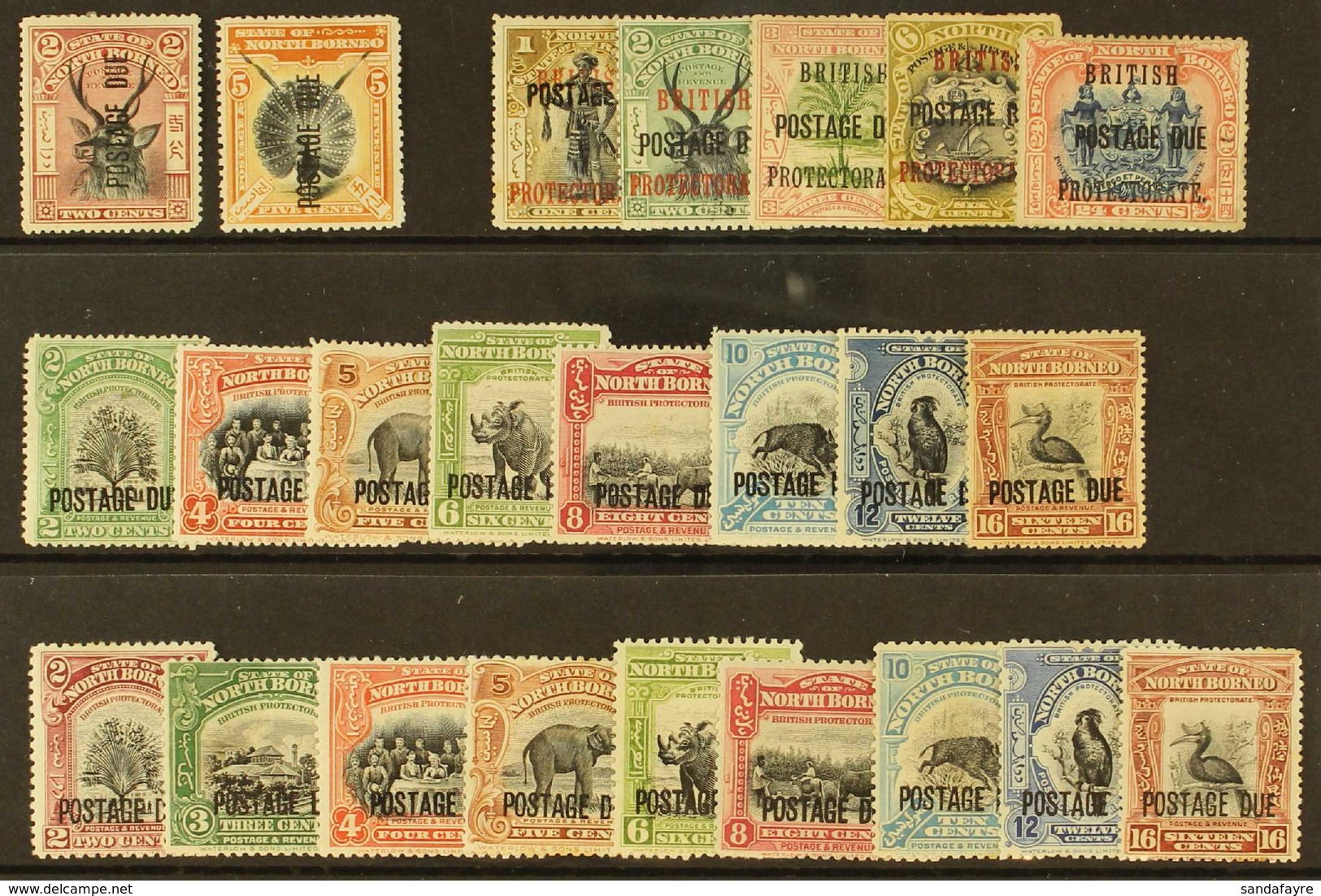 POSTAGE DUE Useful Mint Selection Including 1897 2c And 5c, 1902-12 "British Protectorate" Opt'd 1c, 2c, 3c, 6c & 24c, 1 - Borneo Del Nord (...-1963)