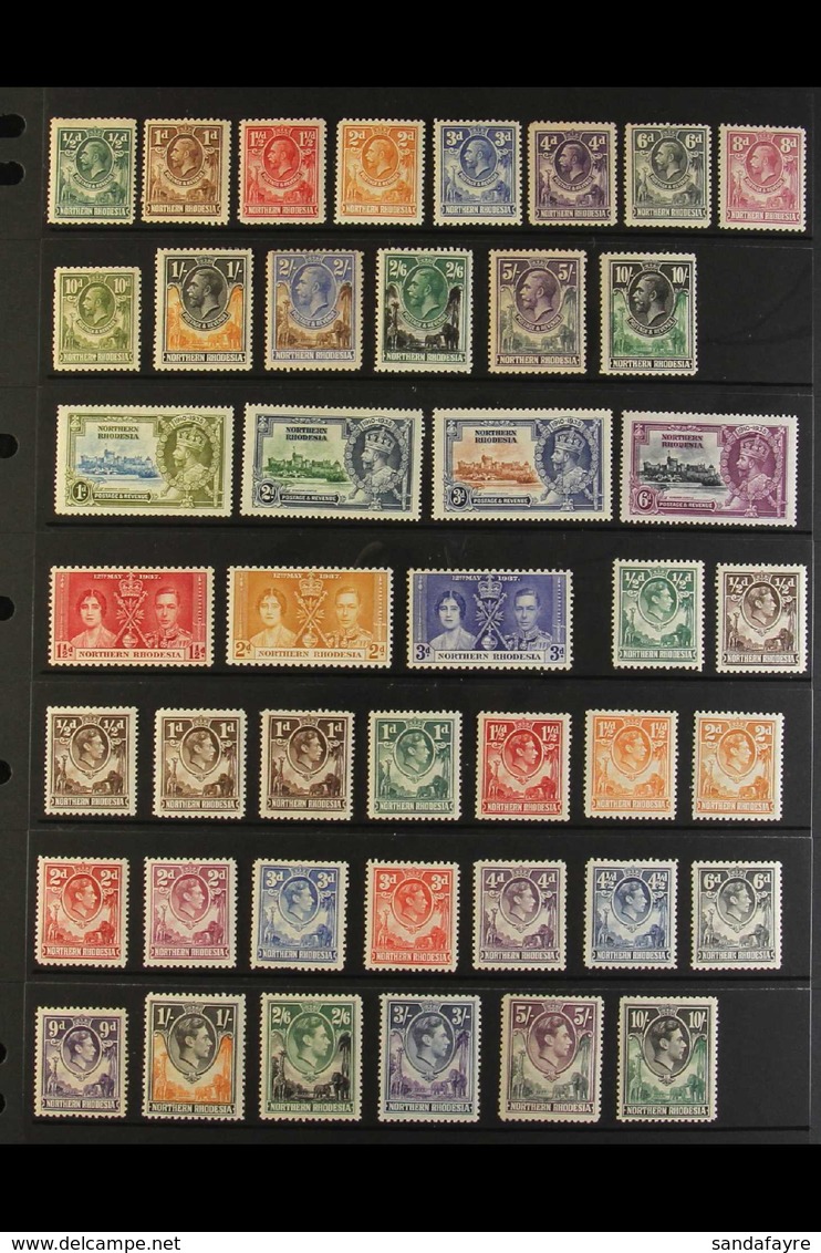 1925-1963 ATTRACTIVE MINT COLLECTION Including 1925-29 Set To 2s6d, Plus 5s And 10s; 1935 Silver Jubilee Set; 1938-52 KG - Noord-Rhodesië (...-1963)