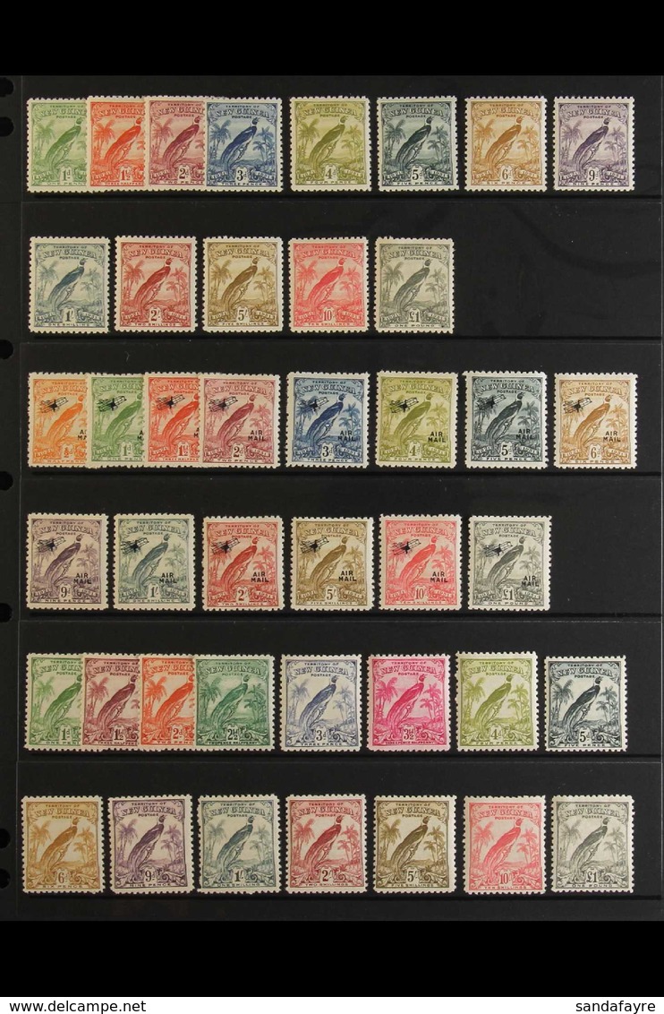 1931 TO 1934 ALL THE "BIRDS OF PARADISE" SETS. A Beautiful Collection Of All The Bird Of Paradise Sets Including Air Mai - Papoea-Nieuw-Guinea