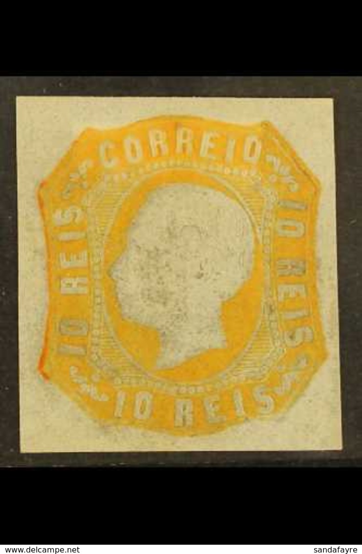 1862 10r Orange, Imperforate, Mi 13, Unused, Four Enormous Margins. For More Images, Please Visit Http://www.sandafayre. - Andere & Zonder Classificatie