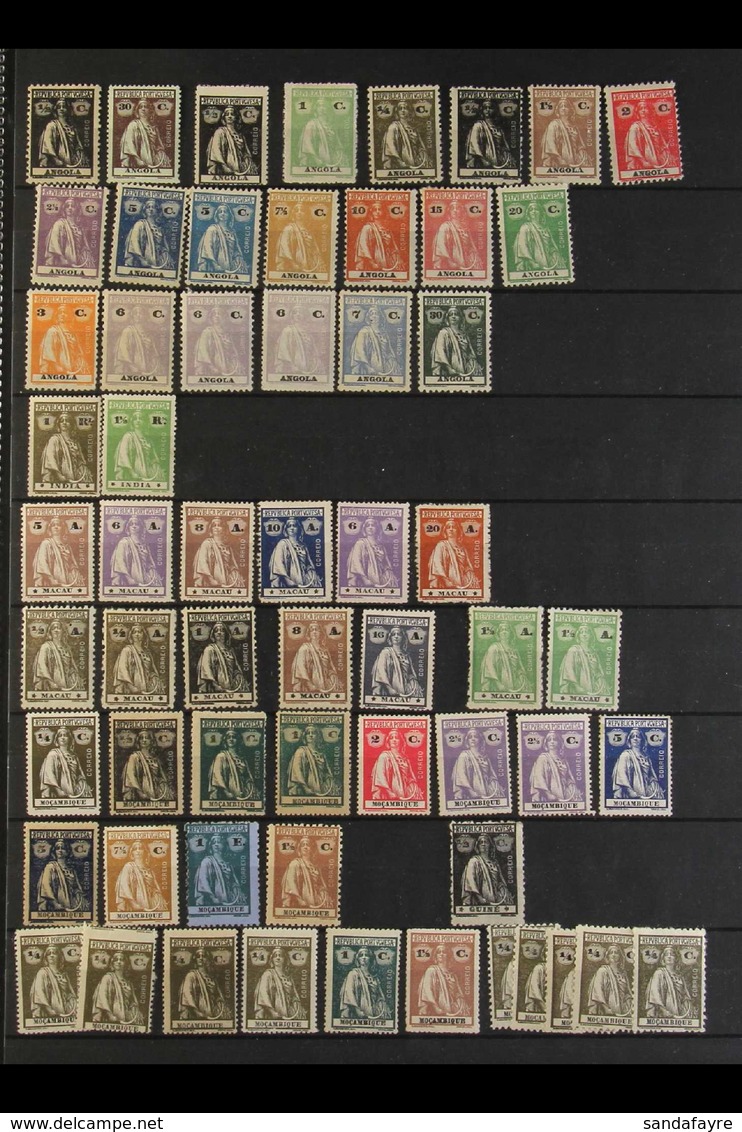 1913-1931 CERES OMNIBUS ISSUES. FINE MINT ASSEMBLY On Stock Pages, Includes Mozambique, Inhambane, Quelimane 1914-16 Set - Andere & Zonder Classificatie