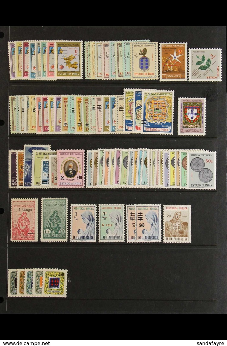 PORTUGUESE INDIA 1946-1960 FINE MINT & NHM COLLECTION On Stock Pages, All Different, Many Stamps Are Never Hinged Mint.  - Andere & Zonder Classificatie