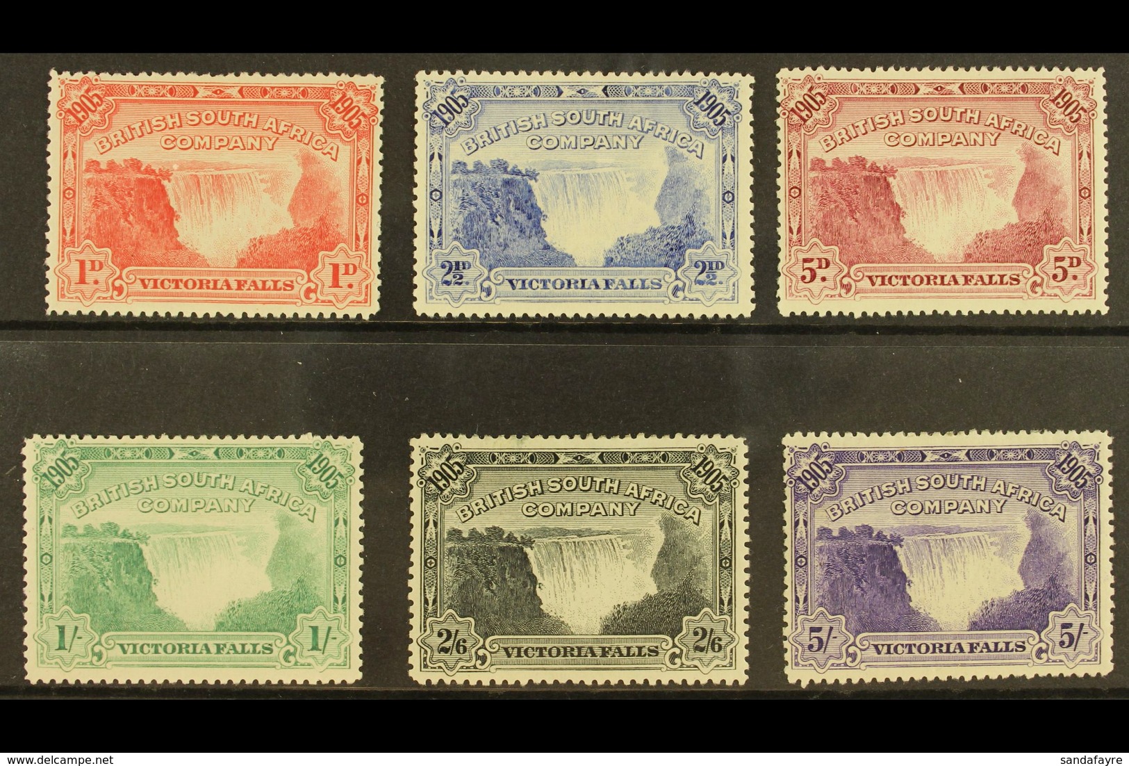 1905 VICTORIA FALLS Set, SG 94/99, Fresh Mint, 1s With A Hinge Thin. (6) For More Images, Please Visit Http://www.sandaf - Altri & Non Classificati