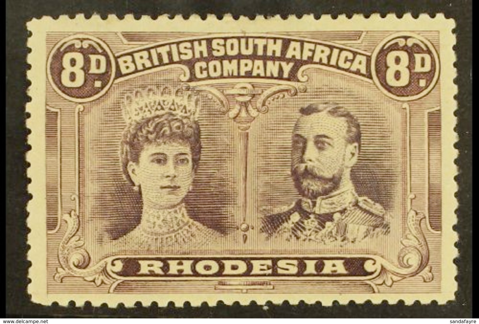 1910 8d Dull Purple And Purple, Double Head, SG 147, Very Fine Well Centered Mint. For More Images, Please Visit Http:// - Altri & Non Classificati