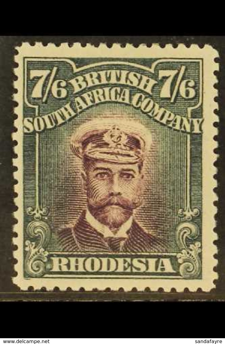 1913 7s 6d Blackish Purple And Slate Black, Head Die II, Perf 15, Admiral, SG 252, Superb Mint. For More Images, Please  - Other & Unclassified