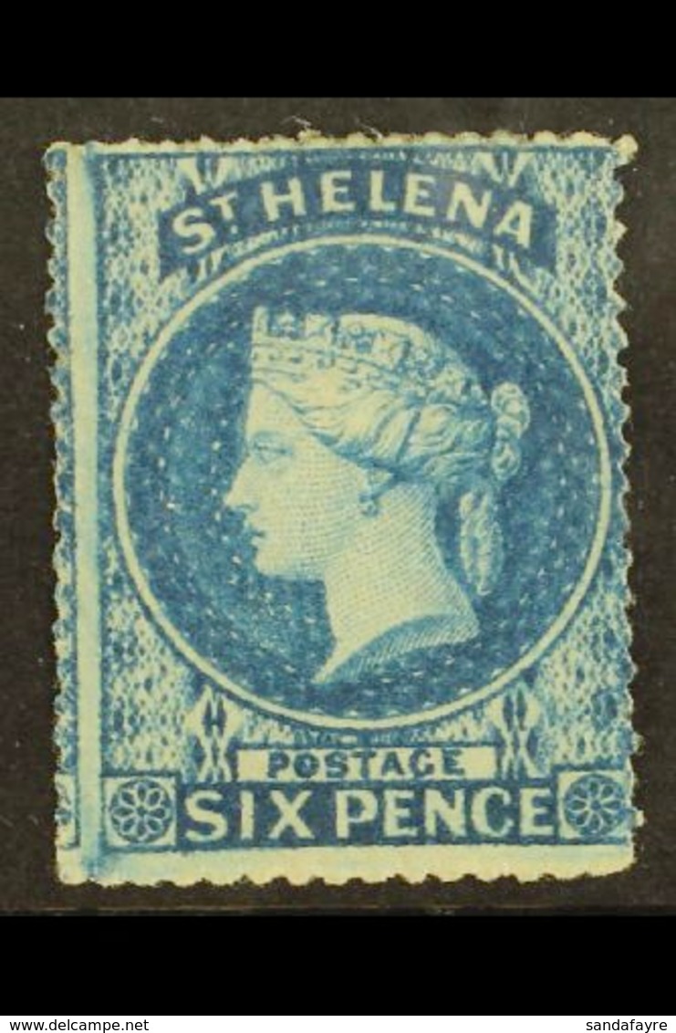1861 6d Blue, Wmk Large Star, Clean Cut Perforation (nearer To Intermediate Than Rough), SG 2, Mint With Good Colour, Ca - Isola Di Sant'Elena