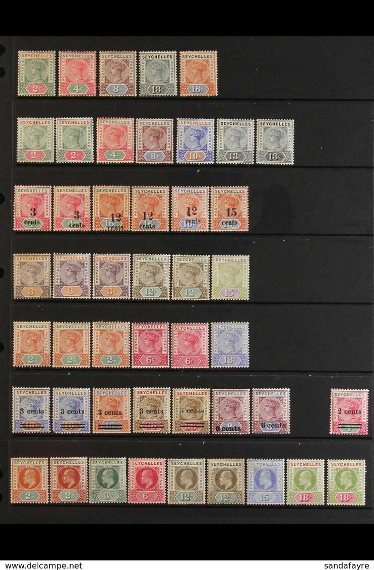 1890-1952 INTERESTING MINT COLLECTION Mostly With Only Light Duplication On Stock Pages, Includes 1890-92 Die I Set (ex  - Seychellen (...-1976)