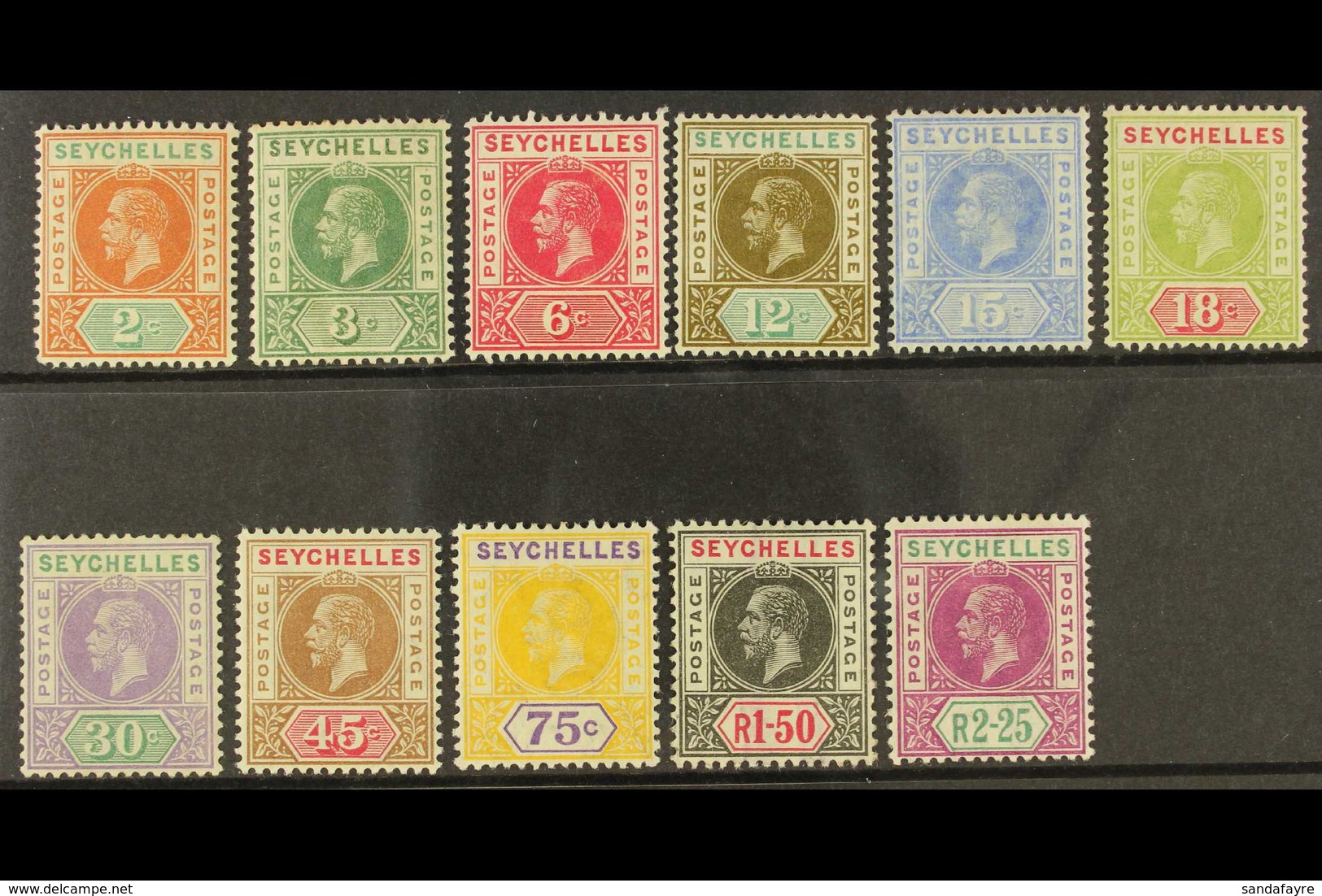 1912-16 Complete Set SG 71/81, Fine Mint. (11) For More Images, Please Visit Http://www.sandafayre.com/itemdetails.aspx? - Seychelles (...-1976)