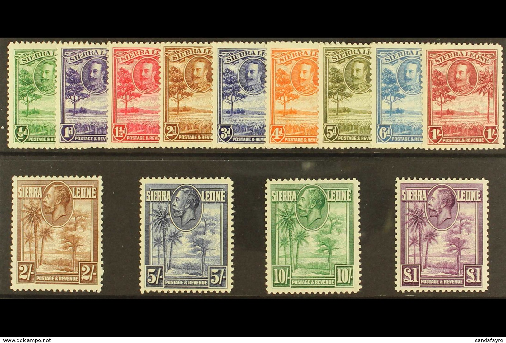 1932 Pictorials Set Complete, SG 155/67, Mint Lightly Hinged (13 Stamps) For More Images, Please Visit Http://www.sandaf - Sierra Leone (...-1960)