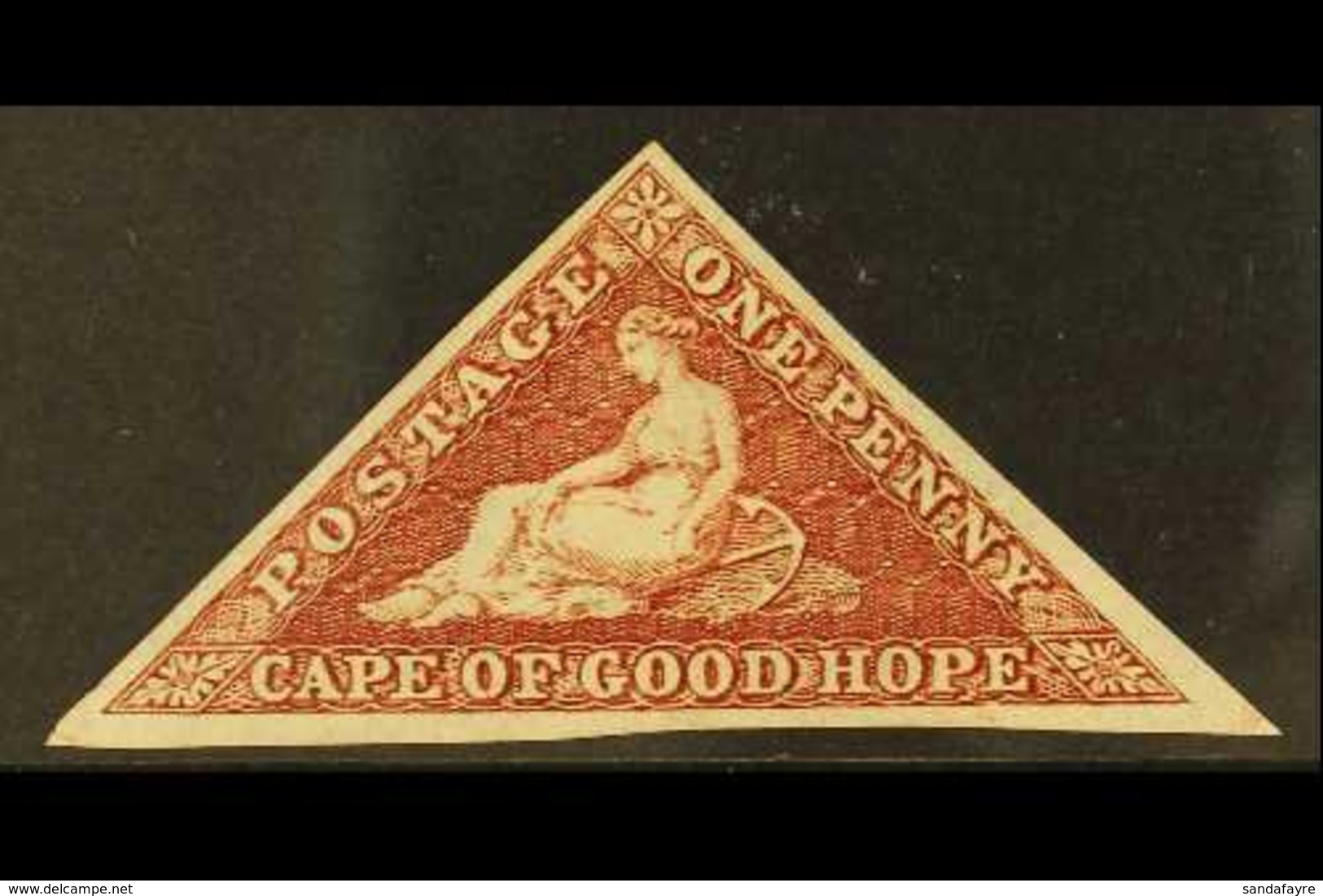 CAPE OF GOOD HOPE 1863-64 1d Brownish Red Triangle, SG 18c, Mint Very Lightly Hinged With 3 Margins & Fabulous Fresh App - Zonder Classificatie