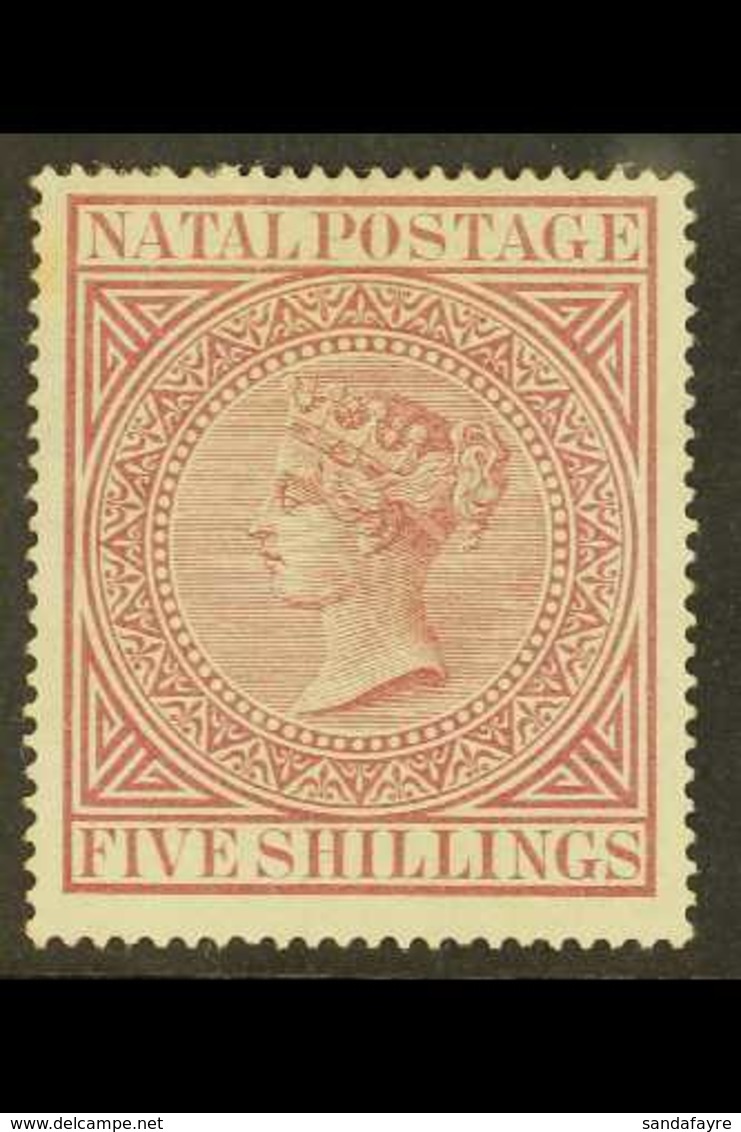 NATAL 1874-99 5s Maroon, Perf 15 X 15½, SG 71a, Mint, Light Toning In Margin At Top Left. For More Images, Please Visit  - Unclassified