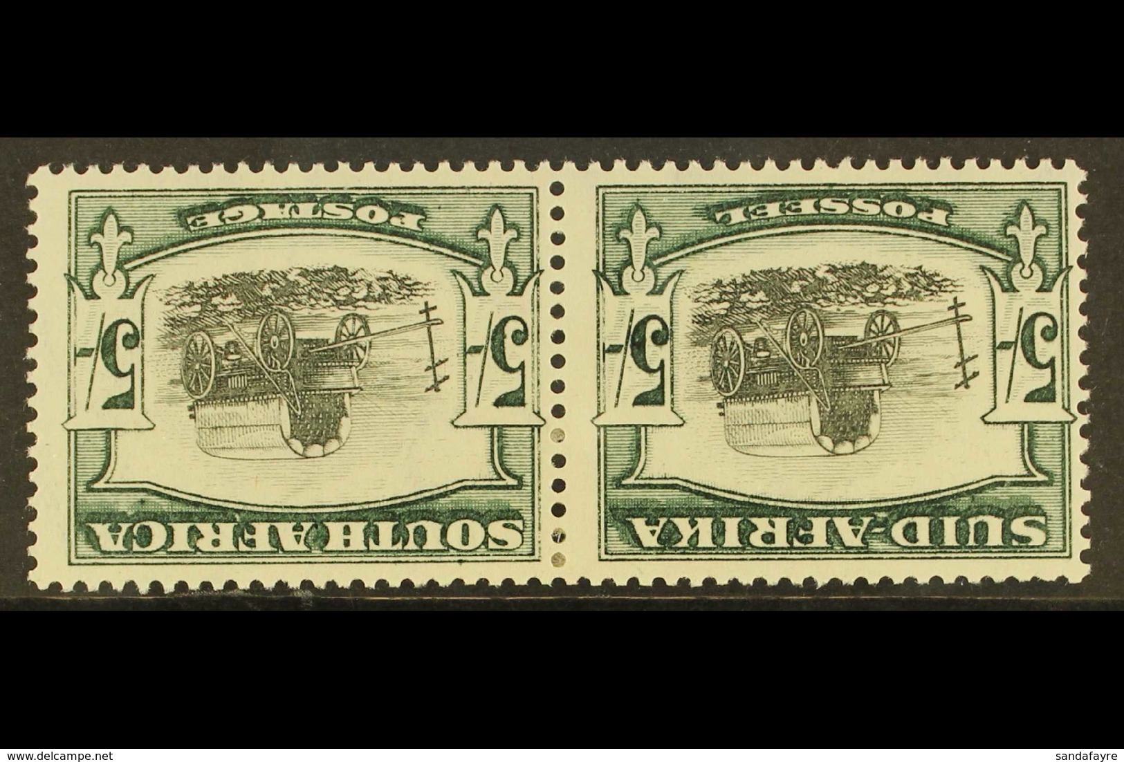1933 5s Black & Green, INVERTED WATERMARK Pair, SG 64a, Fine Mint (2 Stamps) For More Images, Please Visit Http://www.sa - Non Classificati