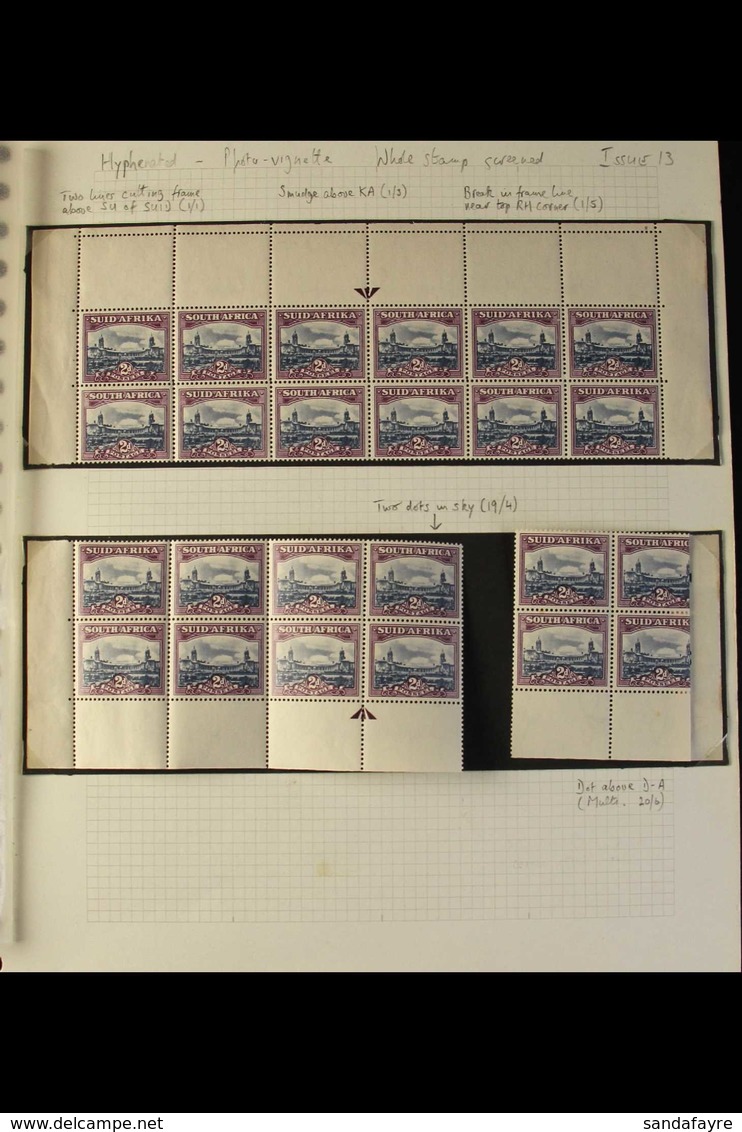 1933-54 HYPHENATED PICTORIALS SPECIALISED COLLECTION Written Up On Pages For The 2d To 5s Values,  With Many Blocks, Var - Zonder Classificatie