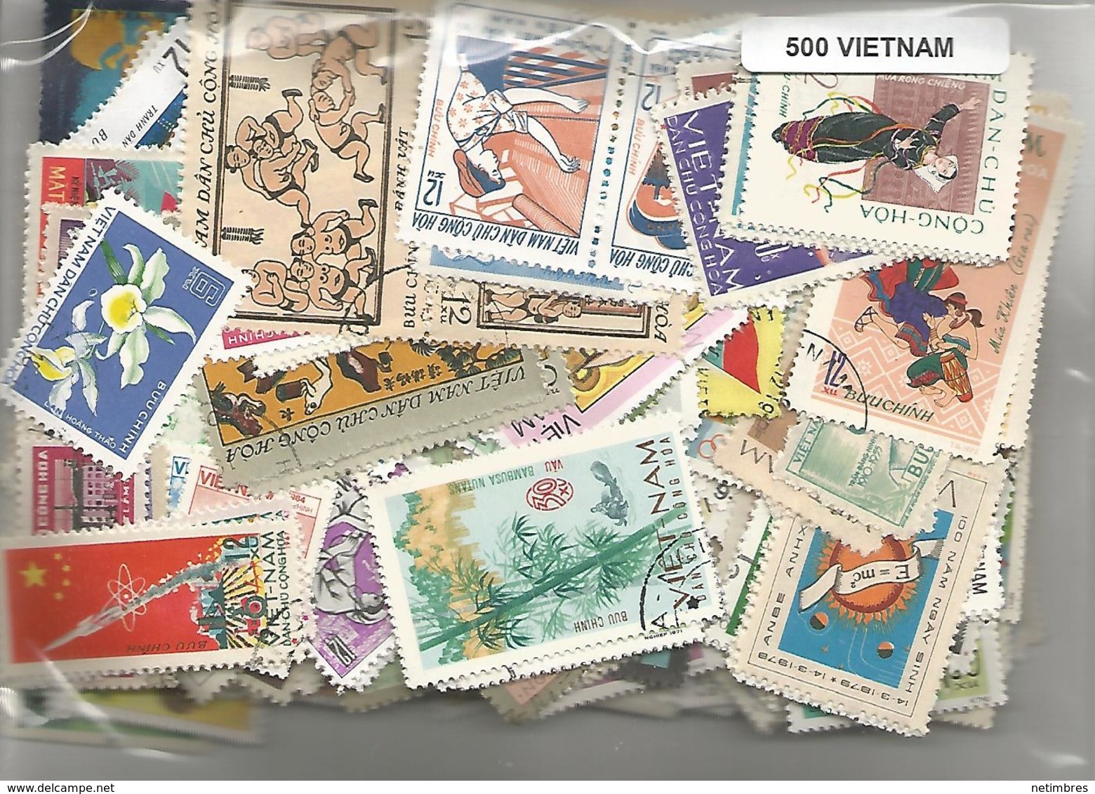 Lot De 500 Timbres Du Vietnam - Viêt-Nam