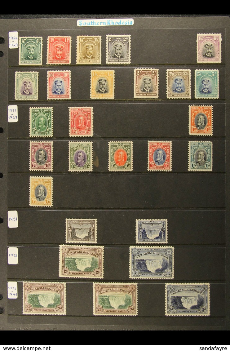 1924 - 1953 FRESH MINT COLLECTION Lovely Collection On Hagner Pages With 1924 "Admiral" Vals To 5s, 1931 Geo V Vals To 1 - Zuid-Rhodesië (...-1964)
