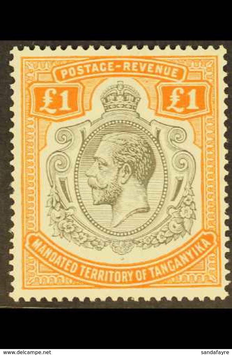 1927-31 £1 Brown- Orange, SG 107, Mint Very Lightly Hinged (previously Owner Purchased It As Never Hinged!) For More Ima - Tanganyika (...-1932)