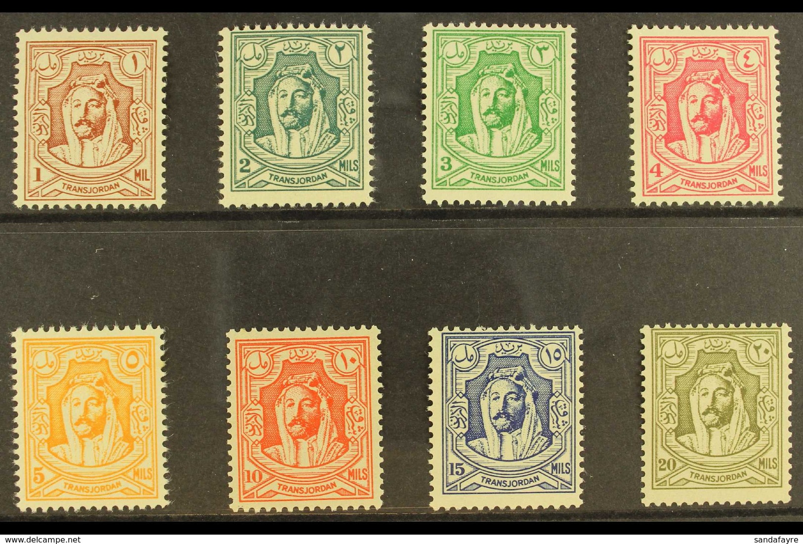 1942 Emir (No Watermark) Set, SG 222/229, Fine Mint (8 Stamps) For More Images, Please Visit Http://www.sandafayre.com/i - Giordania
