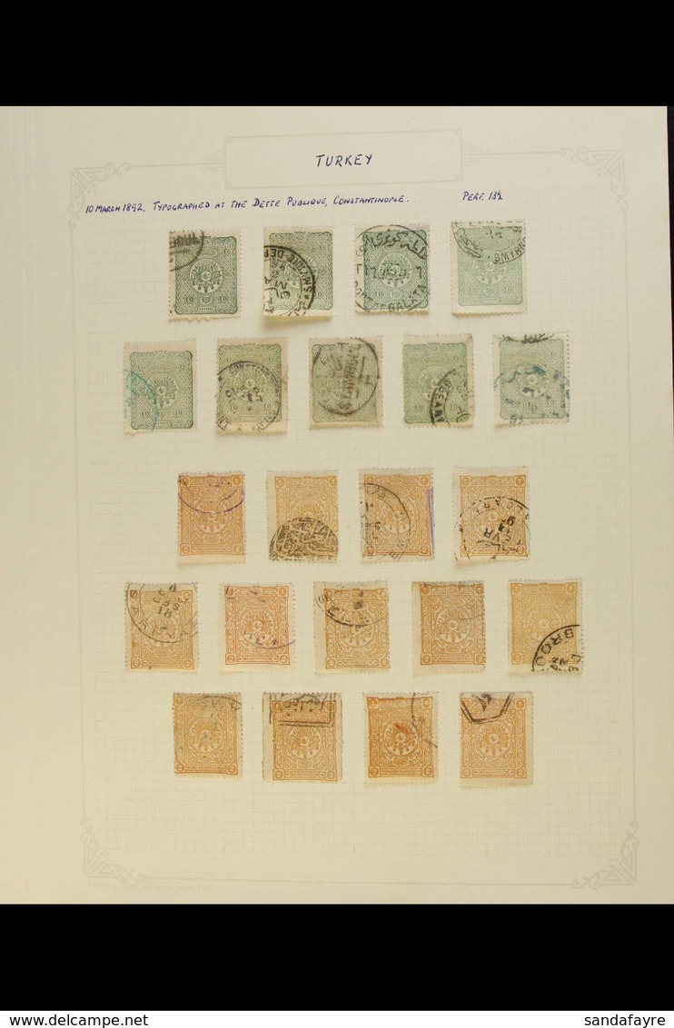 1892-1898 COAT OF ARMS TYPES. MINT & USED COLLECTION On Leaves With Shades, Varieties & Postmark Interest, Inc 1892 Most - Andere & Zonder Classificatie