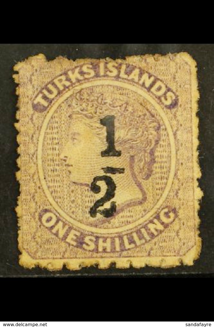 1881 '½' On 1s Lilac, Setting 4, SG 12, Mint, Lightly Toned Og. Cat £275 For More Images, Please Visit Http://www.sandaf - Turks- En Caicoseilanden