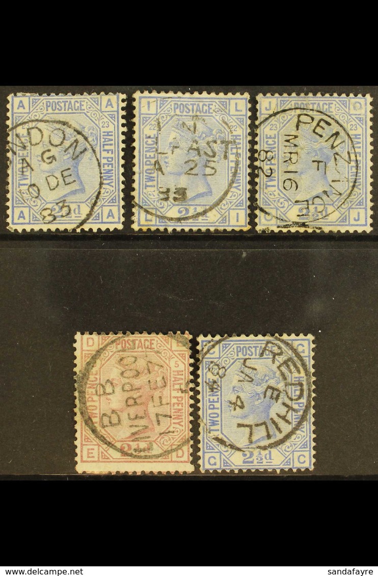 VICTORIAN CDS USED GROUP. 1873-80 2½d Rosy Mauve & 1880-83 2½d Blues (4) All With Attractive, Fully- Dated Cds Cancellat - Andere & Zonder Classificatie