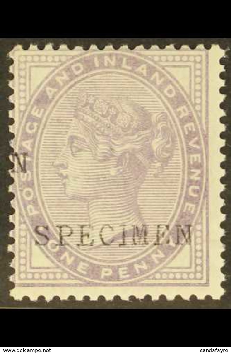 1881 1d Bluish Lilac, Die II, 16 Dots, Handstamped "SPECIMEN" (SG Type 9), SG 172as, Never Hinged Mint. For More Images, - Andere & Zonder Classificatie